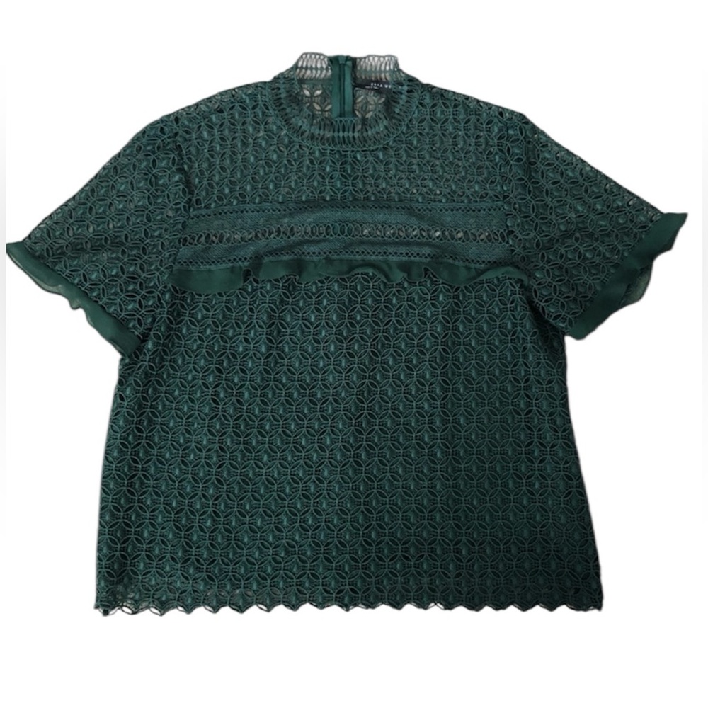 Zara Crochet Short Sleeve Blouse
